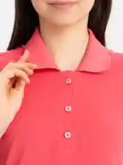 Кораллово-розовый платье-поло удлиненное, летнее