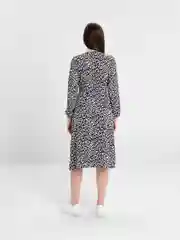 Черный платье женское на запах, леопард