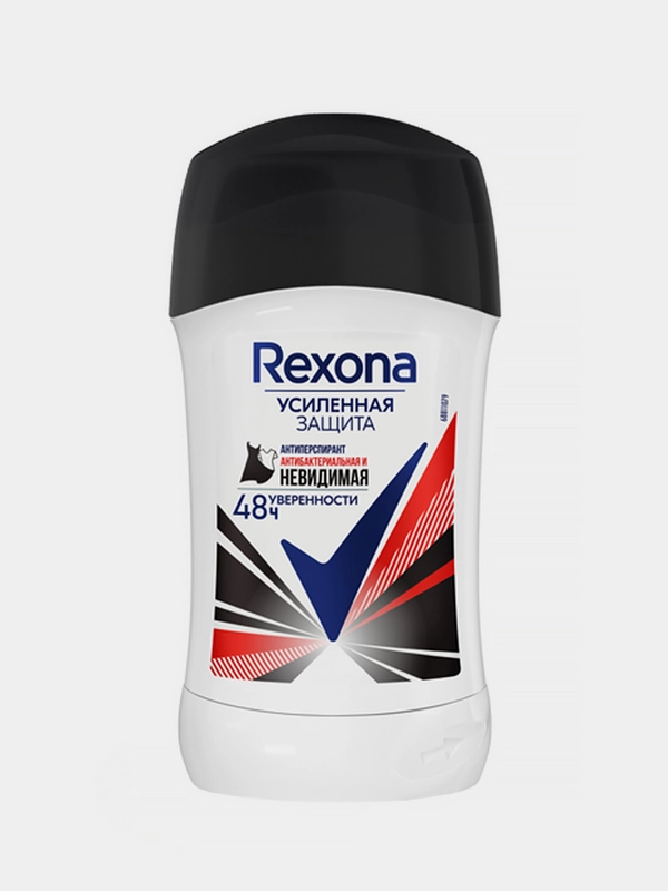 Антиперспирант карандаш Rexona "Антибактериальная и Невидимая", женский, 40 мл
