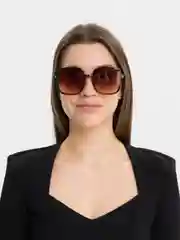 Коричневый очки солнцезащитные, женские, квадратные