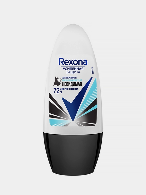 Антиперспирант шариковый Rexona "Прозрачный кристалл", женский, 50 мл