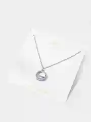 Серый меланж цепочка с подвеской
