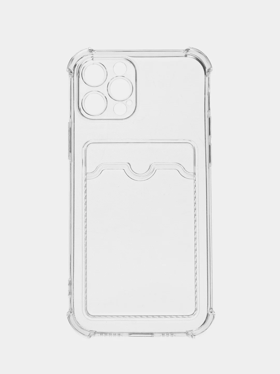 Марсала чехол для iPhone 12 Pro 6.1" Айфон 12 Про, прозрачный противоударный, с карманом для карты