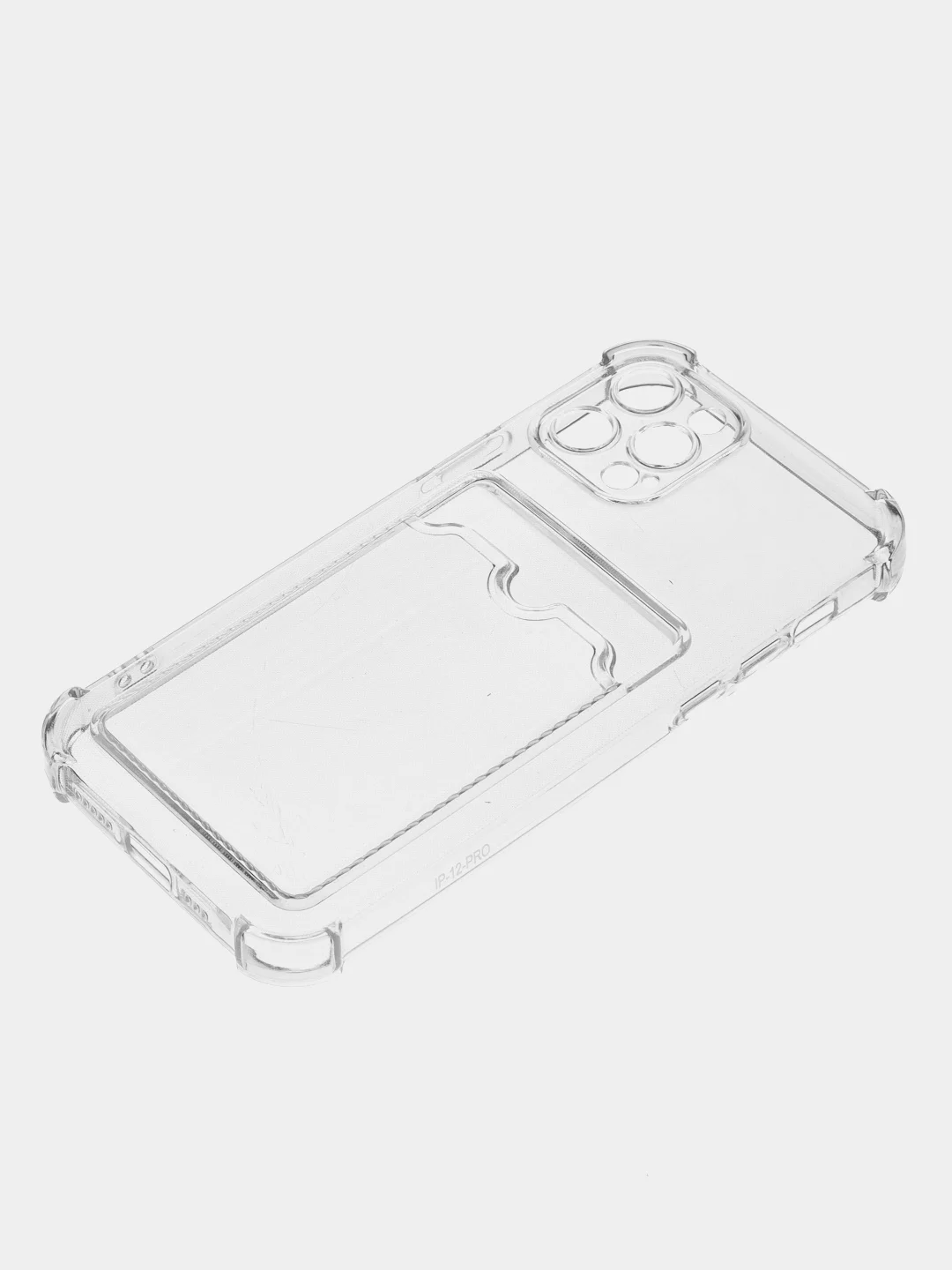 Марсала чехол для iPhone 12 Pro 6.1" Айфон 12 Про, прозрачный противоударный, с карманом для карты