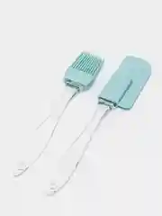 Мятный кулинарный набор для выпечки, кисточка и лопатка из силикона