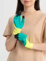 Перчатки хозяйственные, зеленые