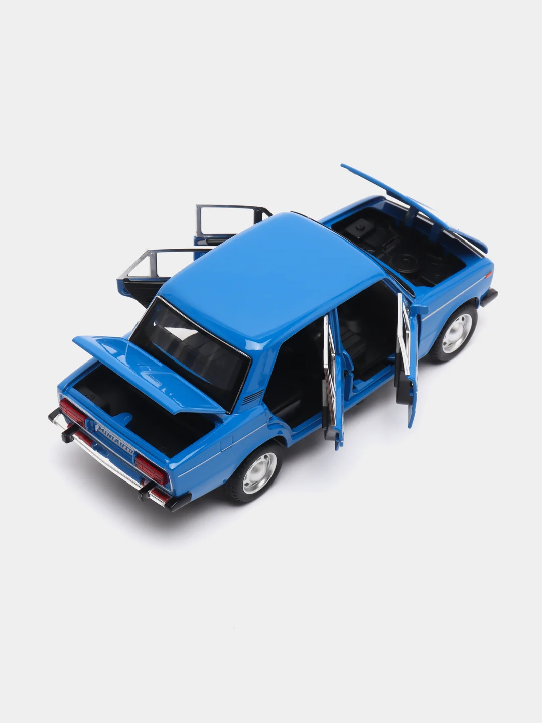 Синий машинка металлическая 1:24 ВАЗ-2106 Жигули 2413B, 21 см., инерционная, звук, свет