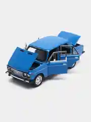 Синий машинка металлическая 1:24 ВАЗ-2106 Жигули 2413B, 21 см., инерционная, звук, свет