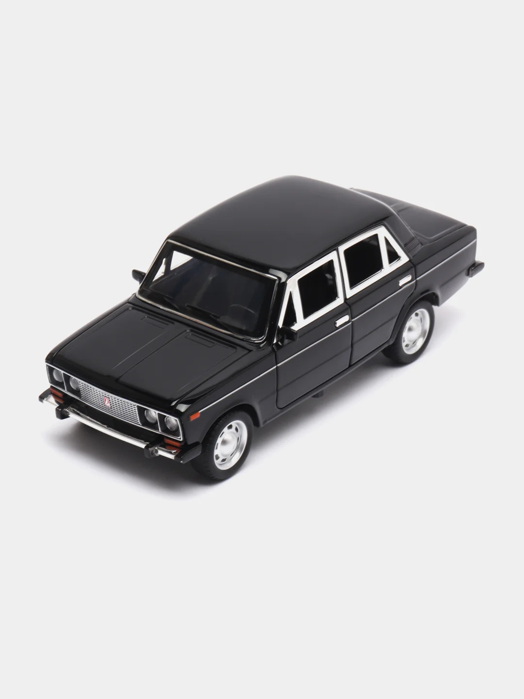 Черный машинка металлическая 1:24 ВАЗ-2106 Жигули 2413B, 21 см., инерционная, звук, свет