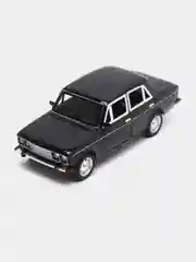 Черный машинка металлическая 1:24 ВАЗ-2106 Жигули 2413B, 21 см., инерционная, звук, свет