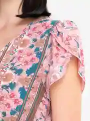 Розовый летнее женское платье из вискозы