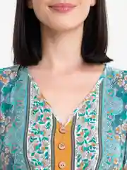 Бирюзовый летнее женское платье из вискозы