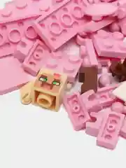 Тёмно-розовый конструктор майнкрафт, дом на дереве, деревня Minecraft, дракон, остров сокровищ, крепость