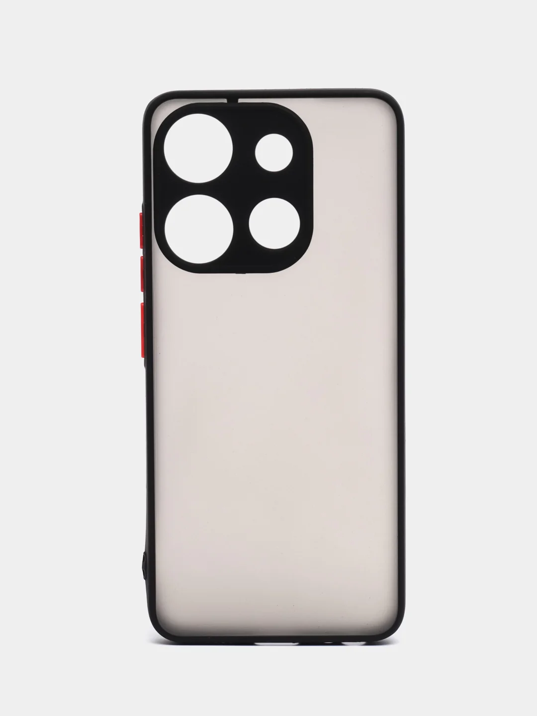 Черный чехол на Tecno Spark Go 2023, Pop 7, 7 Pro, Smart 7 пластиковый, матовый, с цветными кнопками