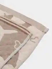 Шоколадный полотенце банное, пляжное, лицевое, хлопковое, стеганное "Самолеты и звезды", 69 х 133 и 50 х 89