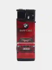 Красный зажигалка газовая автоген, заправляемая с фонариком, турбо зажигалка