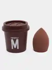Голубой мягкий спонж для лица, спонж для макияжа в футляре, бьюти-блендер для макияжа