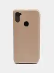 Золотой чехол-книжка для Samsung Galaxy A11, экокожа (Самсунг А11)
