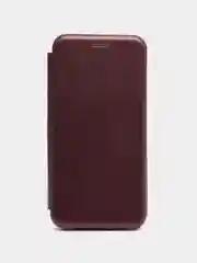 Бордовый чехол-книжка для Samsung Galaxy A 41, экокожа (Самсунг А 41) A41