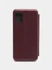 Бордовый чехол-книжка для Samsung Galaxy A 41, экокожа (Самсунг А 41) A41