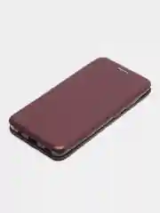 Бордовый чехол-книжка для Samsung Galaxy A 41, экокожа (Самсунг А 41) A41
