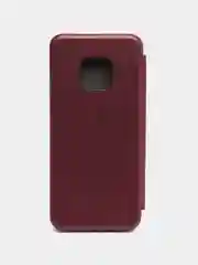 Бордовый чехол-книжка Huawei Mate 20 Pro, Хуавей Mate 20 про, экокожа