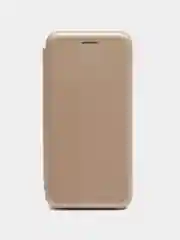 Золотой чехол-книжка для Samsung Galaxy A 41, экокожа (Самсунг А 41) A41