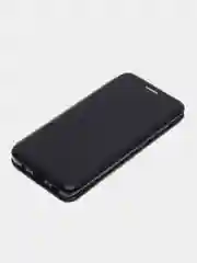 Черный чехол-книжка для Samsung Galaxy A 41, экокожа (Самсунг А 41) A41