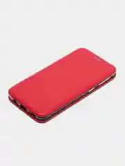Красный чехол-книжка для Samsung Galaxy A 40 (Самсунг А 40), экокожа