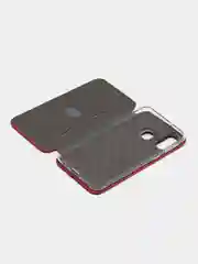 Красный чехол-книжка для Samsung Galaxy A 40 (Самсунг А 40), экокожа