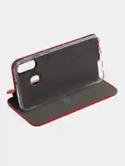 Красный чехол-книжка для Samsung Galaxy A 40 (Самсунг А 40), экокожа