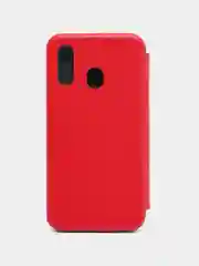 Красный чехол-книжка для Samsung Galaxy A 40 (Самсунг А 40), экокожа