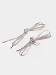 Серый шнурки плоские, эластичные с металлической капсулой-застежкой