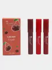 Красный набор помад-карандашей для губ, матовые, 3 штуки