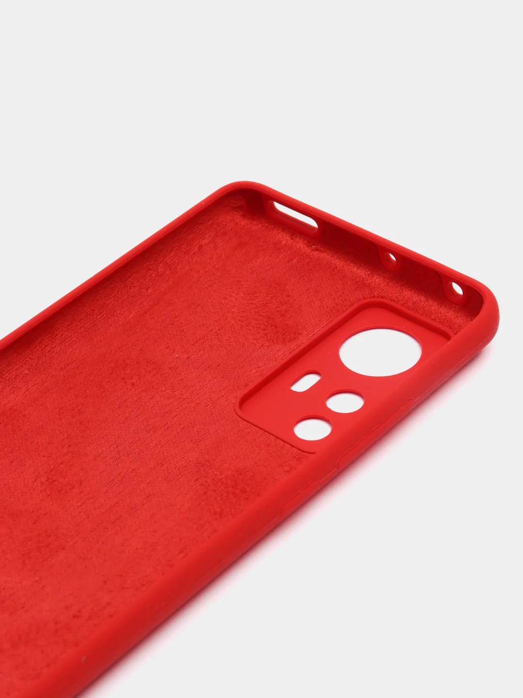 Красный чехол силиконовый Xiaomi 12, 12S, 12X, Сяоми 12, 12С, 12Х