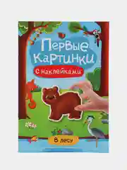 Голубой брошюра с наклейками Первые картинки, Проф-Пресс