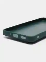 Тёмно-зелёный чехол Samsung Galaxy A33, Самсунг Галакси А33, силиконовый, под кожу, с кольцом