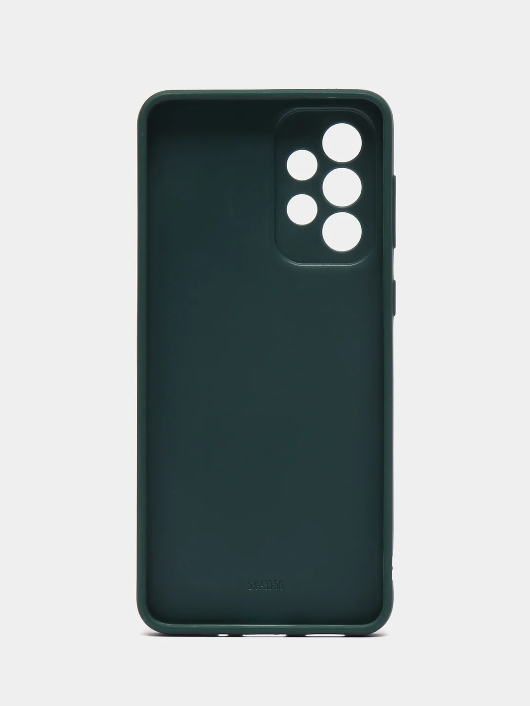 Тёмно-зелёный чехол Samsung Galaxy A33, Самсунг Галакси А33, силиконовый, под кожу, с кольцом