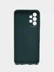 Темно-синий чехол Samsung Galaxy A23 / Самсунг Галакси А23, силиконовый, под кожу, с кольцом
