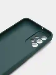 Темно-синий чехол Samsung Galaxy A23 / Самсунг Галакси А23, силиконовый, под кожу, с кольцом