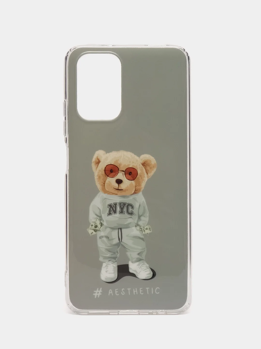 Серый чехол Xiaomi Redmi Note 10, Redmi Note 10S, Poco M5s, Поко М5с, силиконовый, с рисунком