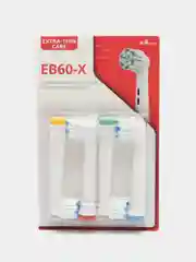 Красный сменные насадки для электрических зубных щеток Oral-B Braun, упаковка из четырех штук