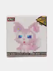 Розовый конструктор пиксельный, 3D конструктор, развивающая игрушка