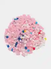 Розовый конструктор пиксельный, 3D конструктор, развивающая игрушка