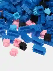 Светло-синий конструктор пиксельный, 3D конструктор, развивающая игрушка