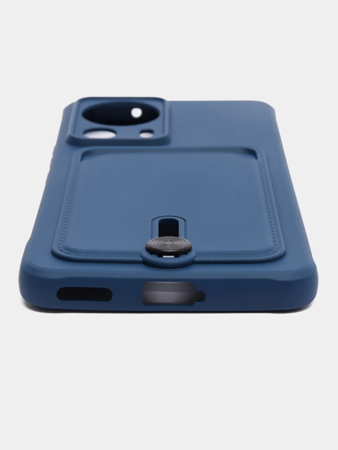 Темно-синий чехол для Xiaomi 13 Lite / Сяоми 13 Лайт, силиконовый, с карманом для карты