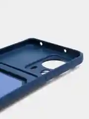 Темно-синий чехол для Xiaomi 13 Lite / Сяоми 13 Лайт, силиконовый, с карманом для карты