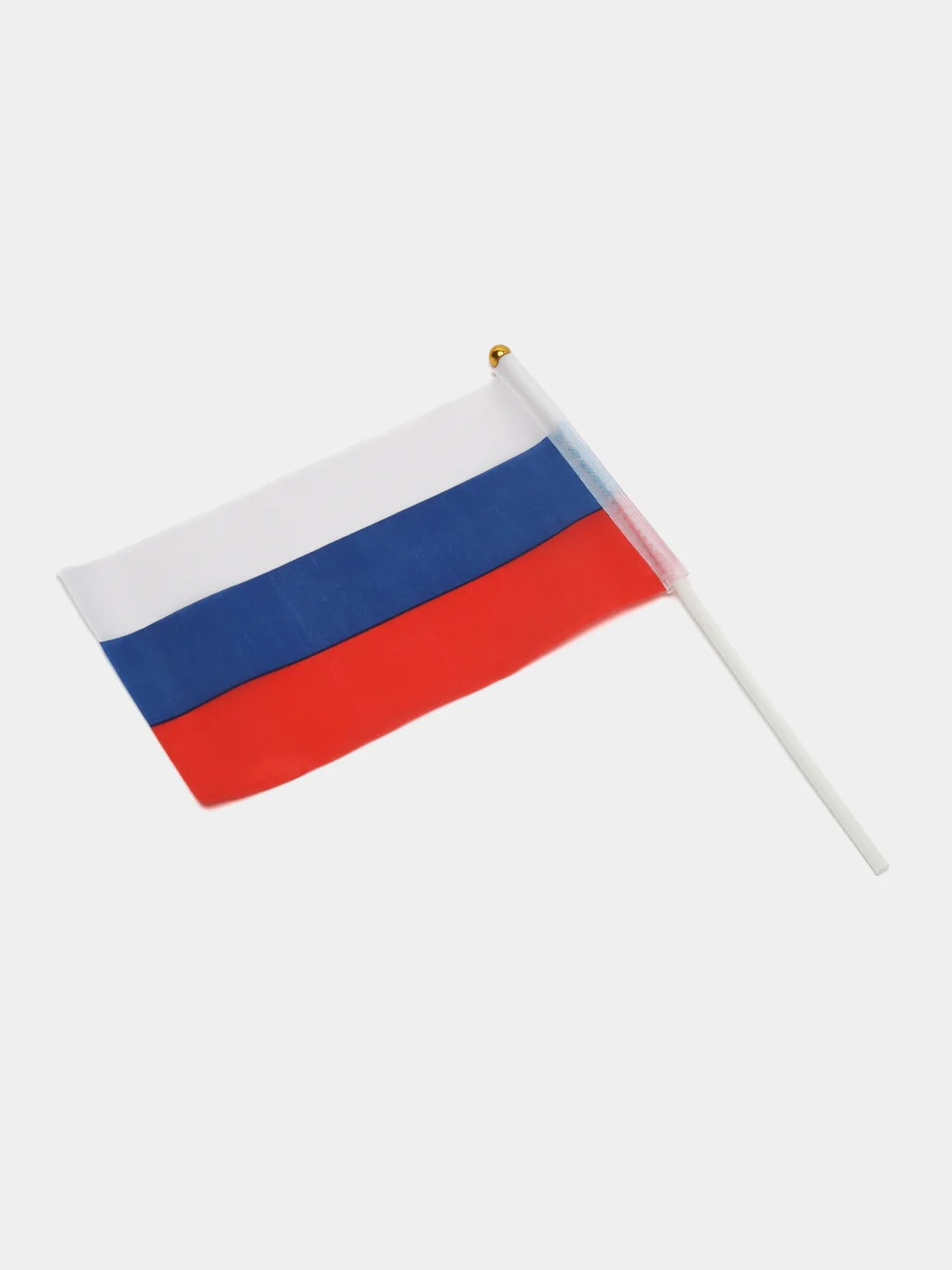Флаг России на палочке, триколор флажки  РФ 14х21см