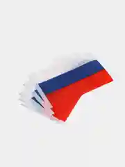 Флаг России на палочке, триколор флажки  РФ 14х21см