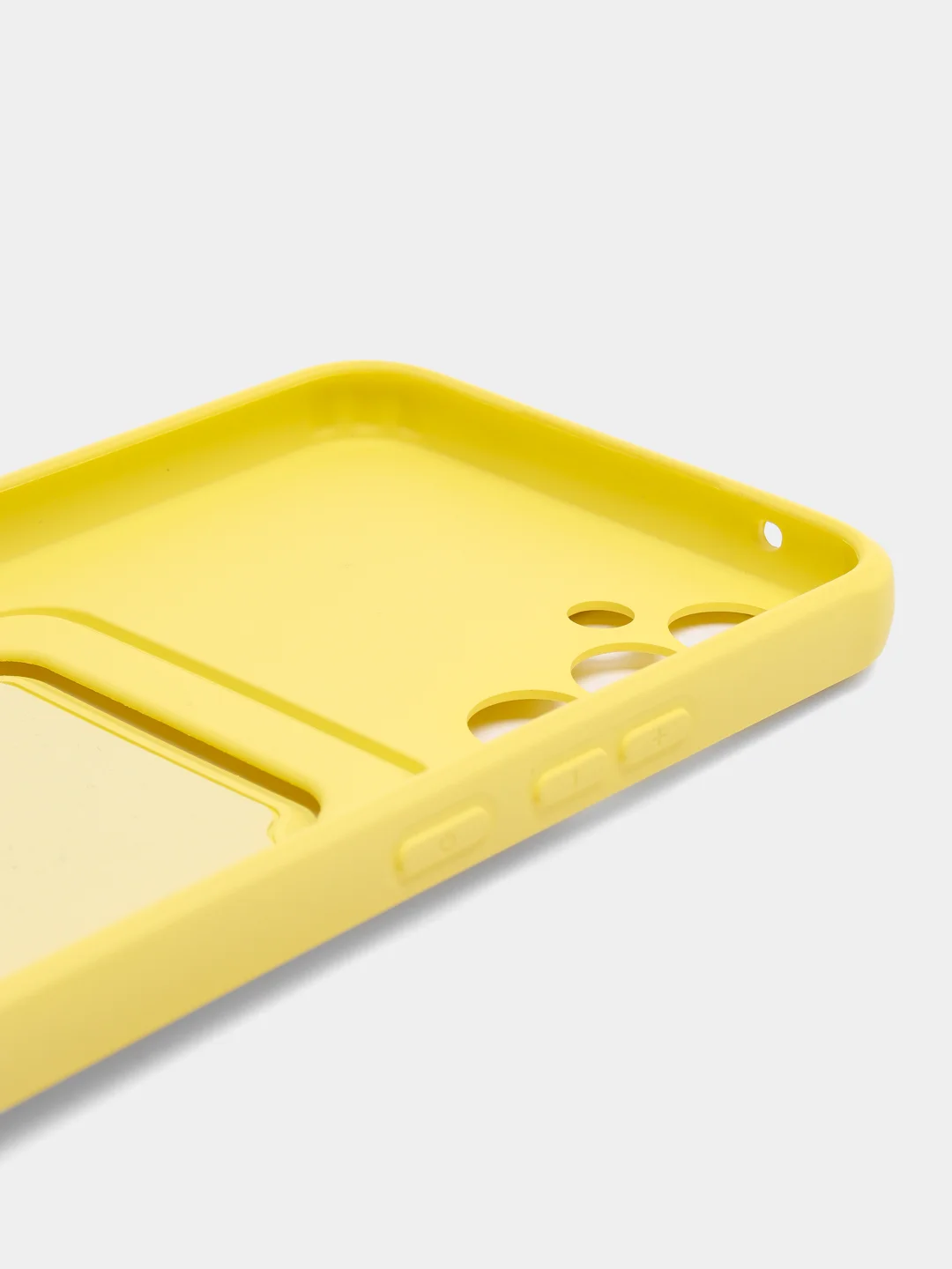 Лимонный чехол для Samsung Galaxy A34 / Самсунг Галакси А34, силиконовый, с карманом для карты
